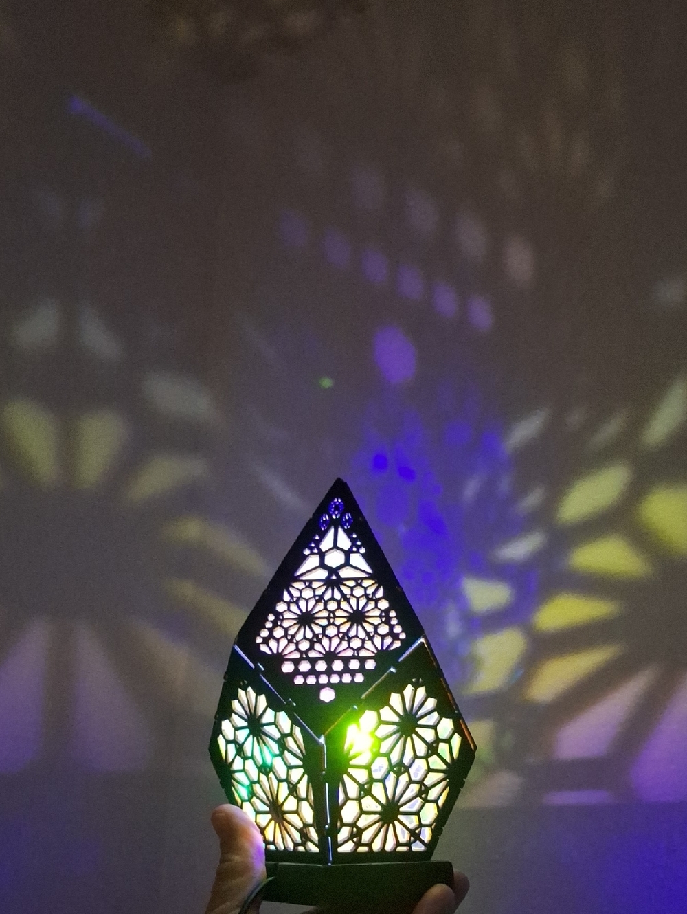 Decorative Geometric LED Accent Lamp in Multicolor - Unbranded